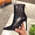 Dior black smooth calfskin ankle boot 10cm